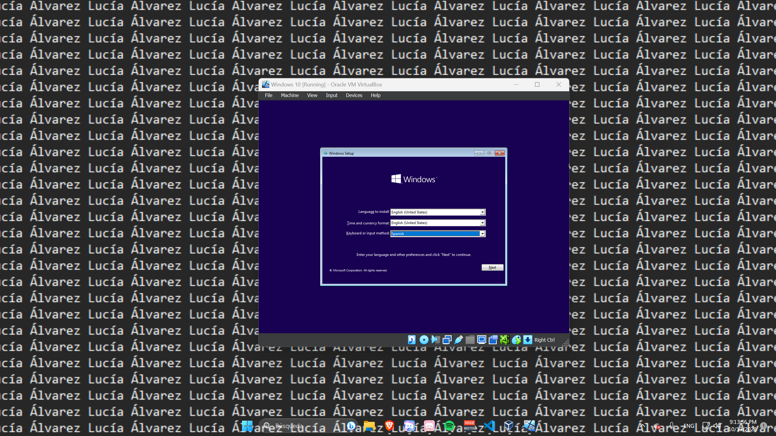 Inici de la Instal·lació