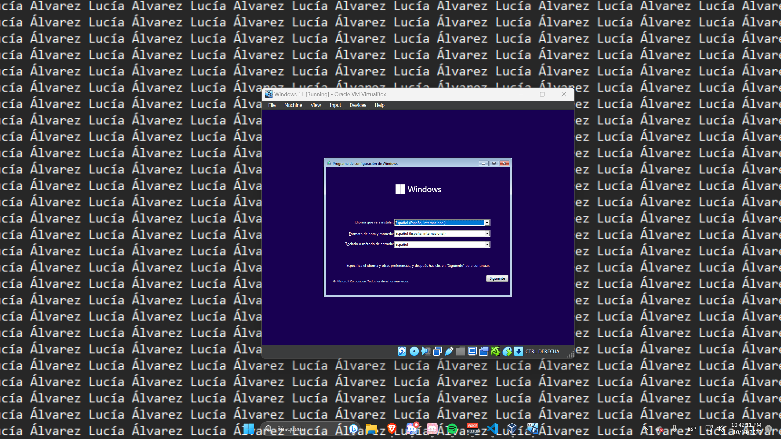 Inici de la Instal·lació
