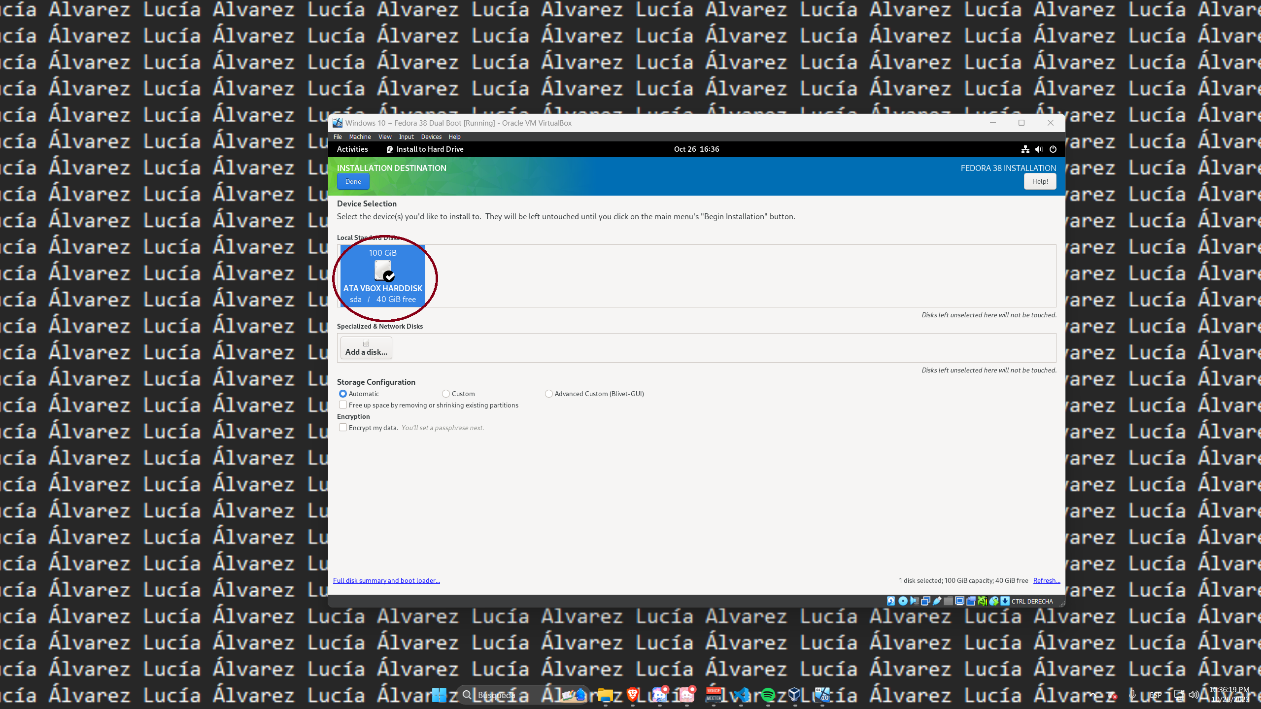 Inici de la Instal·lació
