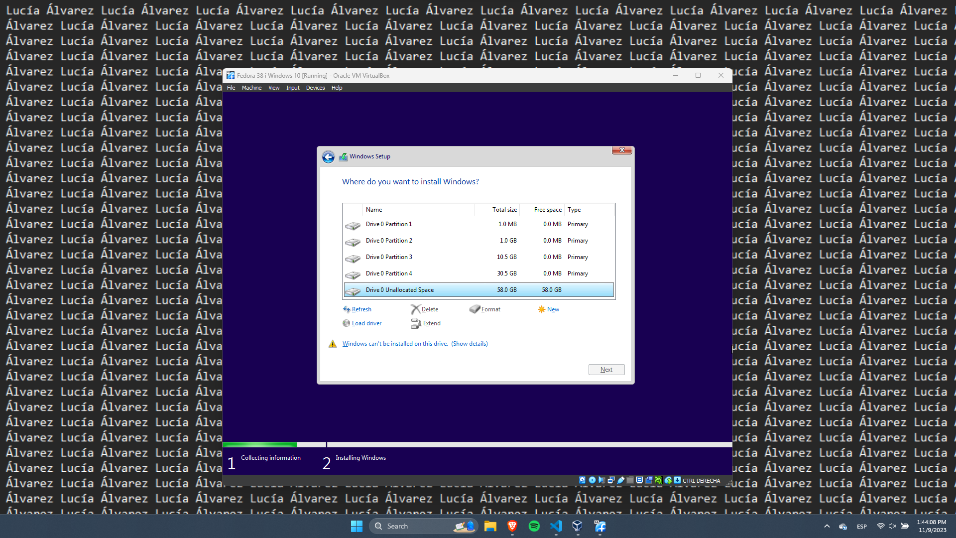 Inici de la Instal·lació