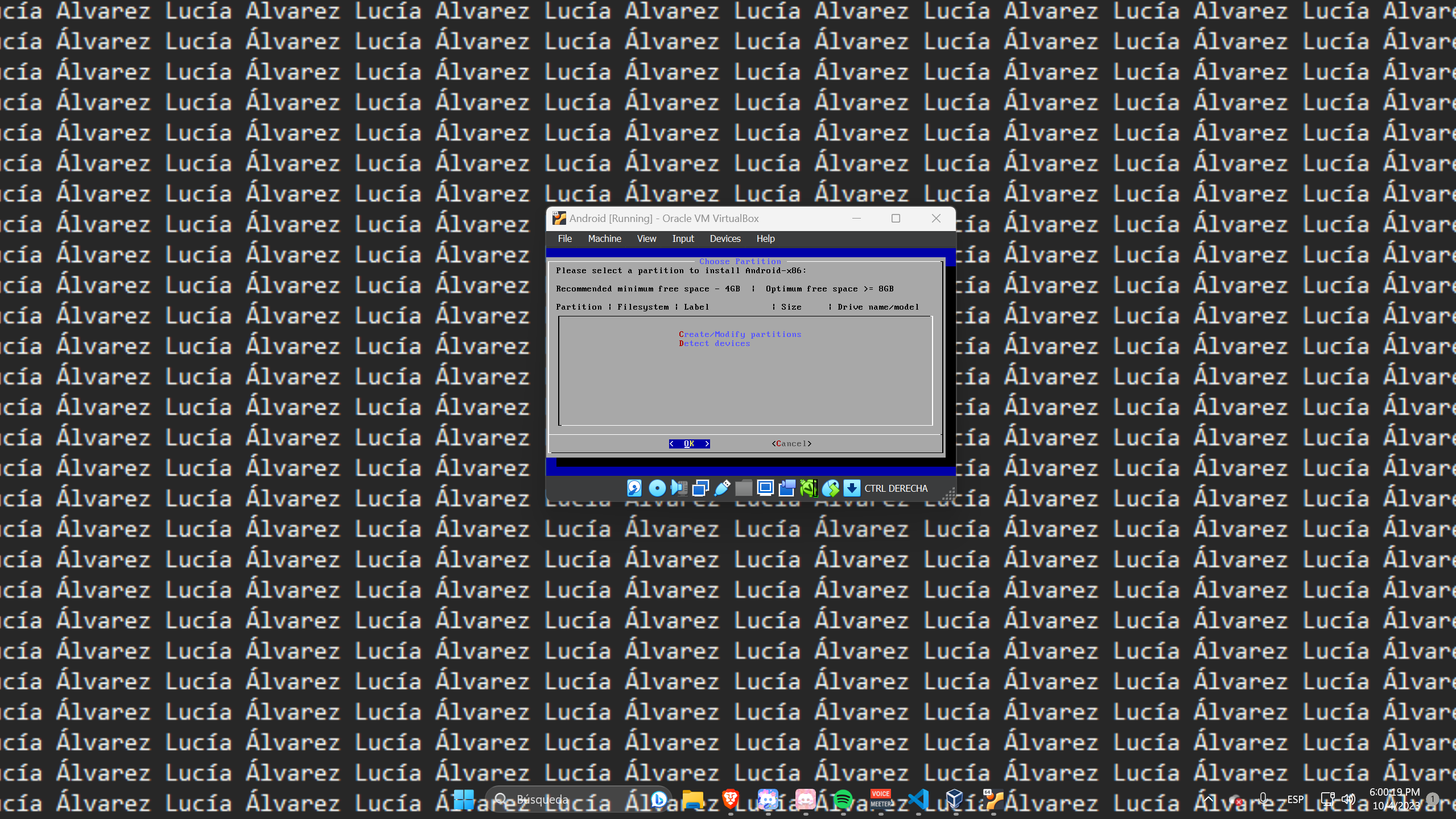 Inici de la Instal·lació