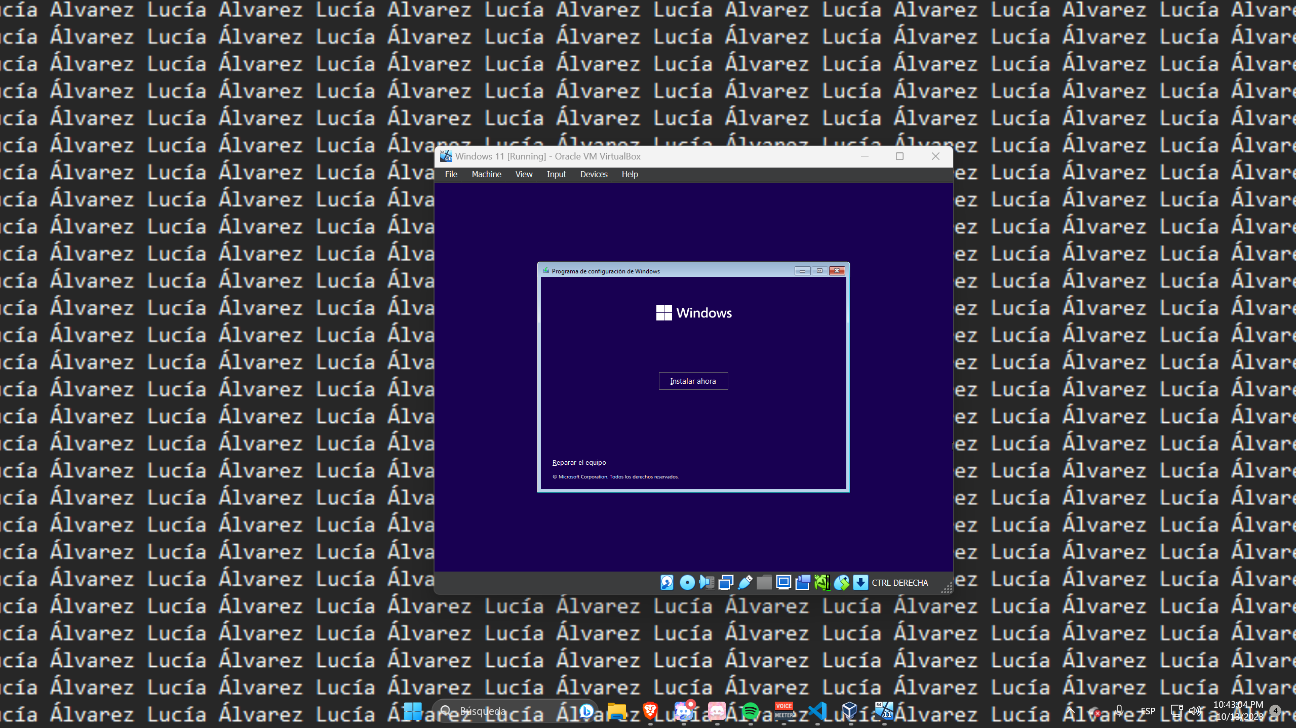 Inici de la Instal·lació