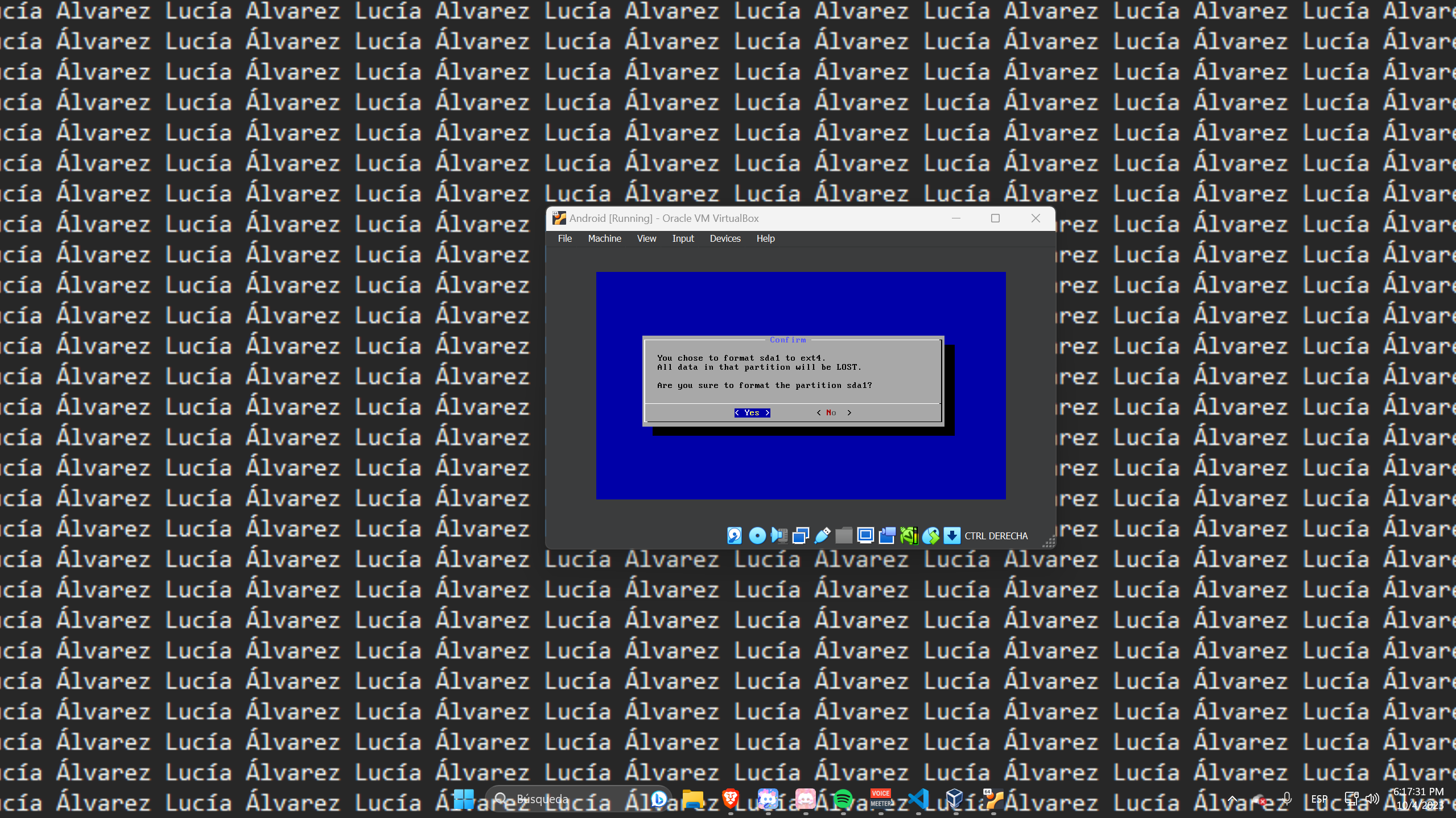 Inici de la Instal·lació