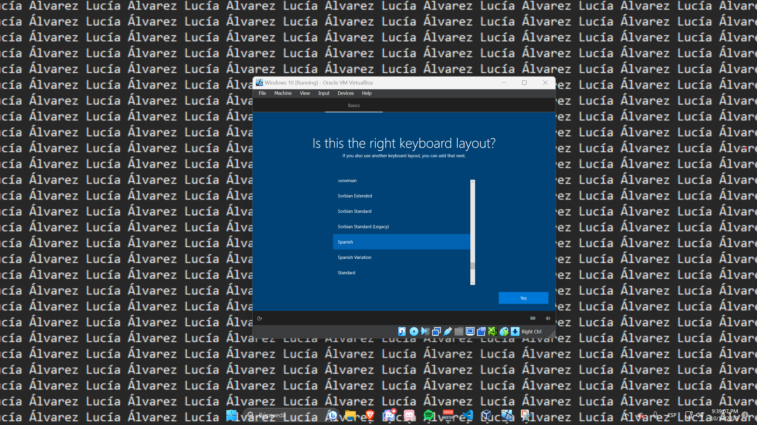 Inici de la Instal·lació