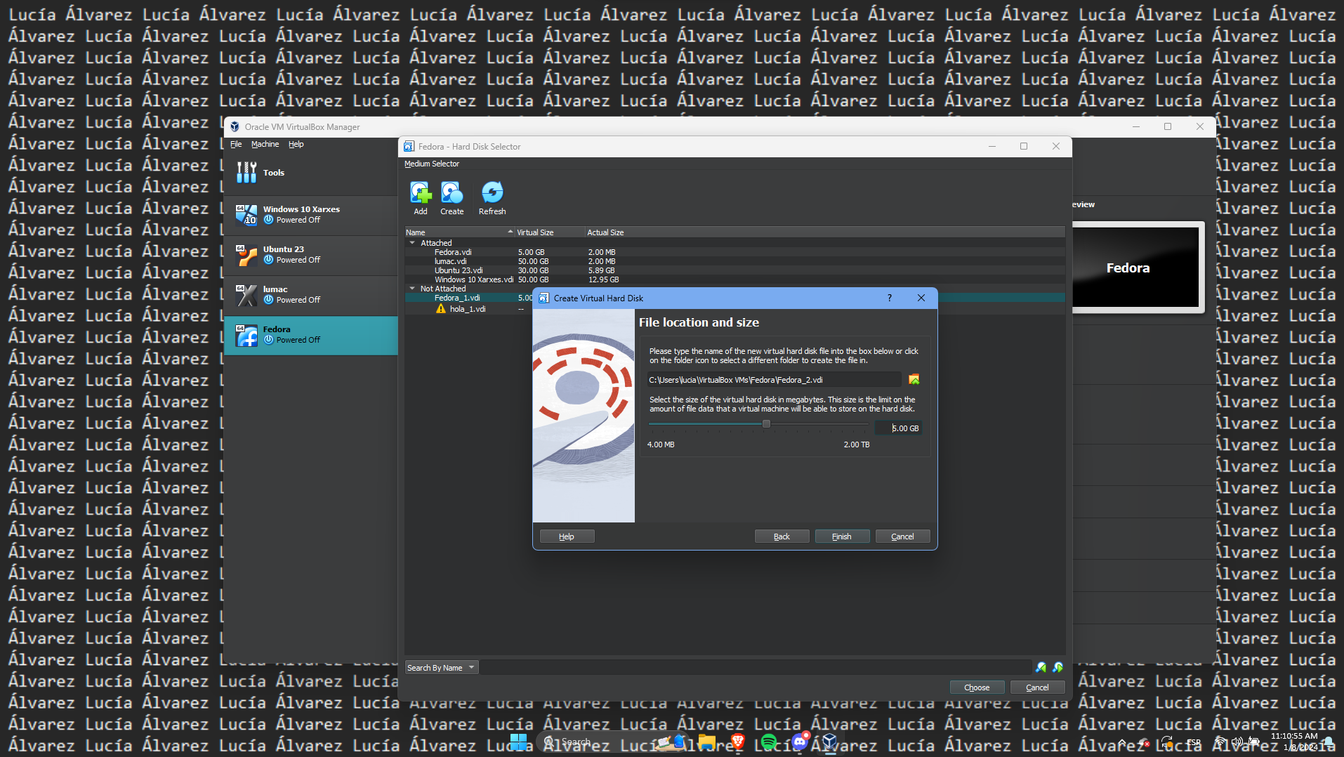 Configuració de la màquina virtual